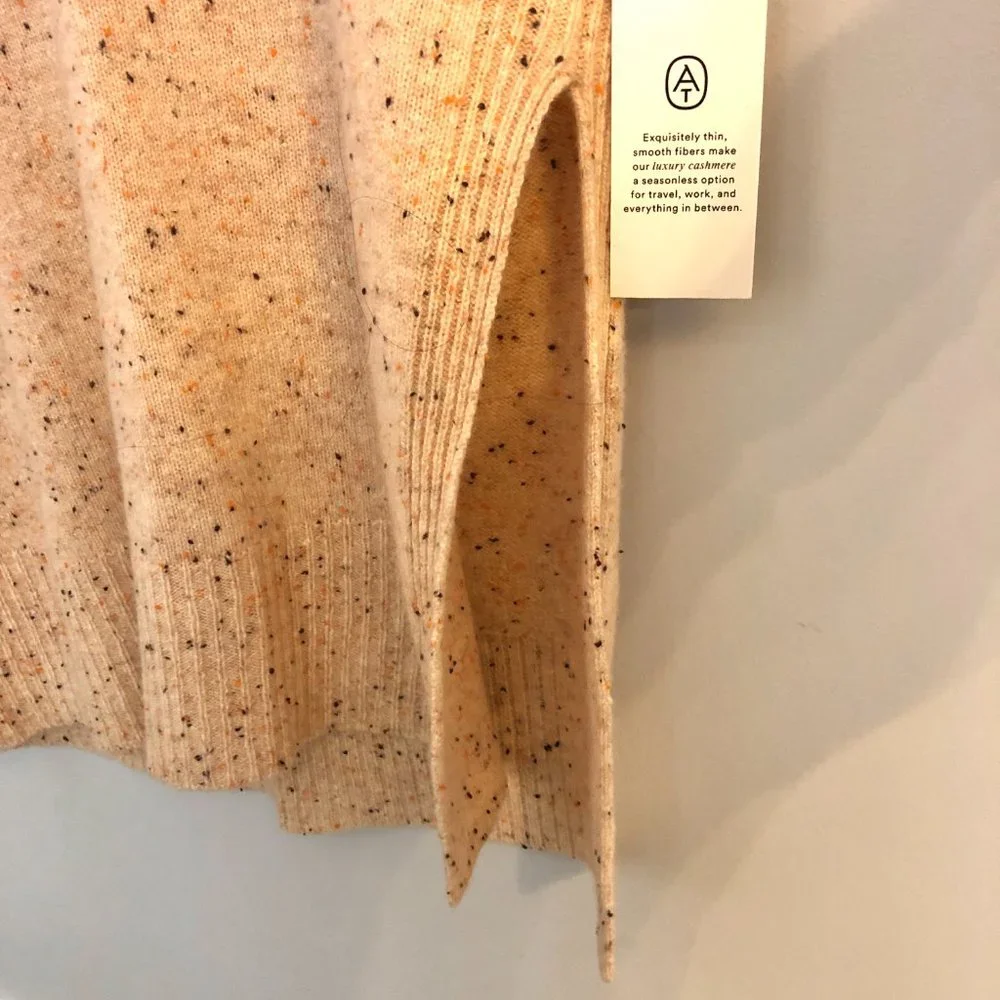 Ann Taylor Speckled Cashmere Turtleneck Sweater